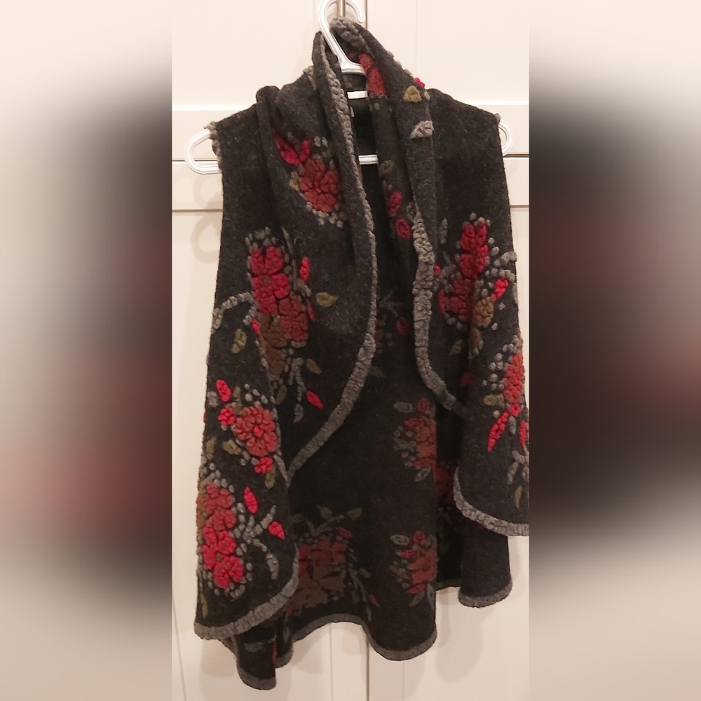 Own It embroidered wool vest
